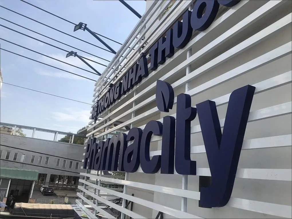 Bộ chữ nổi inox 304 Hệ Thống Nhà Thuốc Pharmacity sơn tĩnh điện xanh đậm - Gia công CNC chính xác