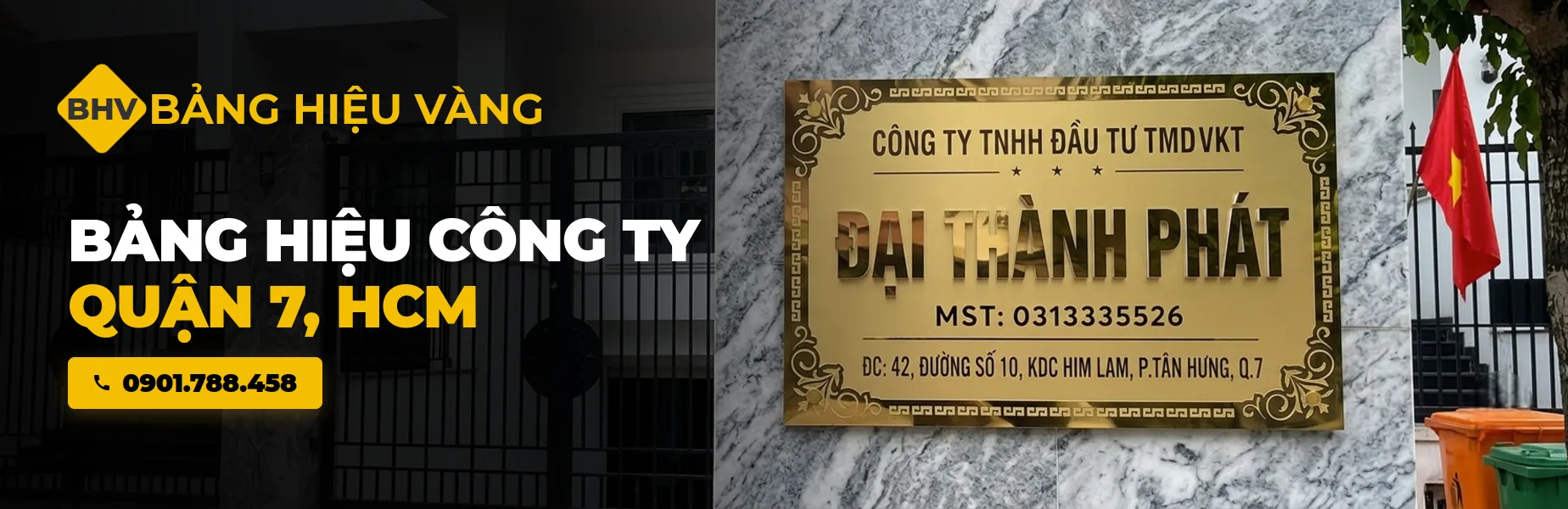 Làm Bảng Hiệu Công Ty Tại Quận 7 Cao Cấp