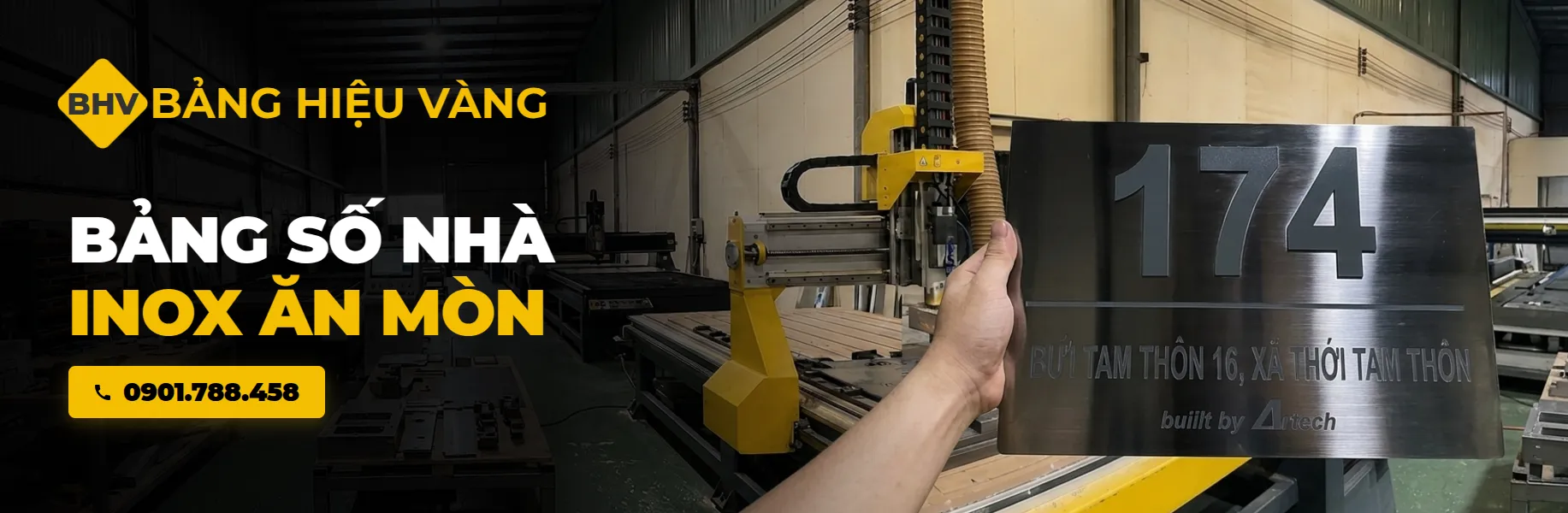Làm Biển Số Nhà Inox Ăn Mòn Cao Cấp